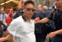 独家新闻:蔡英文過境紐約,中共五毛结伴闹事被抓!