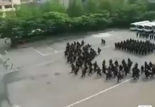 中共军警演练如何对付老百姓(视频)