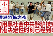 小民之心:香港恐怖之夜:动用黑社会中共黔驴技穷 香港决定性时刻已经到来