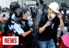 香港警方7月1号上午又用辣椒水和警棍对付抗议示威群众