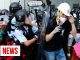 香港警方7月1号上午又用辣椒水和警棍对付抗议示威群众
