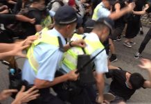 光復上水遊行結束後 示威者與警方爆發多次衝突(4)