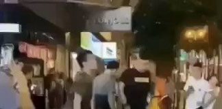 东北黑社会在香港街头威胁市民