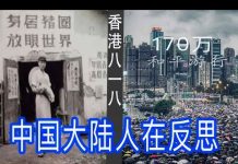 林林七:香港8月18日百万和平游行,大陆人在反思在改变