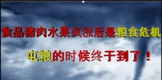 财经冷眼:中国粮食危机紧随食品猪肉水果恶性通胀,屯粮的时候到了!