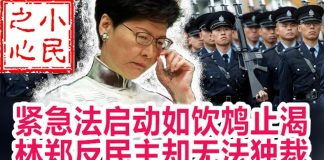 小民之心:紧急法启动如饮鸩止渴,林郑反民主却无法独裁