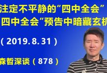 江森哲:注定不平静的“四中全会”:“四中全会”的预告中暗藏玄机;最新香港形势分析.