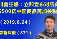 江森哲:川普狂怒:立即宣布对所有5500亿中国商品再加关税,并宣称习近平是“敌人”.