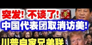 中共造谣系列2:突发!不谈了!中国代表团取消访美!川普自家兄弟联合逼宫:都别活了!