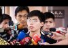 黄之锋访问德国期间在洪堡大学发表演讲