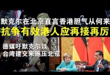 郭宝胜:德媒吁默克尔以台湾建交来施压北京、她在北京直言香港胆气何来?抗争有效港人应再接再厉!