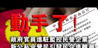张杰:动手了!政府官员进驻监控民营企业 新公私合营引发民企逃离潮
