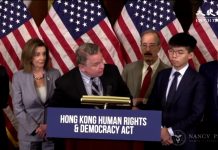 美国国会记者会声援香港民主人权法案支持港人寻求正义和自由