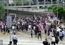 港人在美国驻港总领事馆集会, 期待美国通过 “香港民主人权法案”