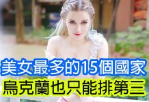 周游列国4:全世界美女最多的15个国家,乌克兰居然只能排第三!