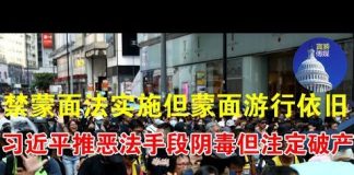 郭宝胜:禁蒙面法實施但蒙面遊行依舊、習近平推惡法手段陰毒但註定破產