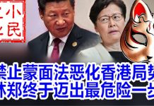 小民之心:禁止蒙面法恶化香港局势 林郑终于迈出最危险一步