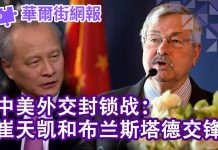 华尔街网报:中美外交封锁战:崔天凯和布兰斯塔德交锋;刘士余案不寻常