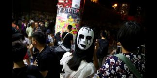 10.5香港反禁蒙面法示威活动