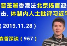 江森哲:川普签署《香港法》北京扬言“迎头痛击”,体制内人士大胆批评习近平.
