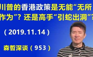 江森哲:美国总统川普的香港政策,是无能的“无所作为”?还是高手的“引蛇出洞”?