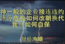 财经冷眼:神一般的企业巨头接连违约,债务危机将至,洪水下如何自保?