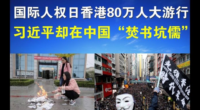 郭宝胜:国际人权日香港80万人大游行、习近平却在中国“焚书坑儒”