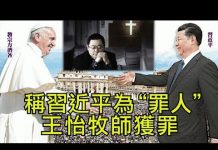 江峰:稱習近平為”罪人“,王怡牧師獲罪; 中國女戰狼海外拔十字架,贊祖國偉大;教宗打女信眾的手為哪般