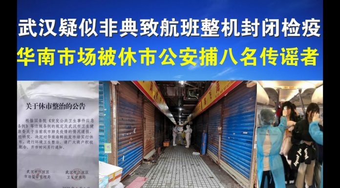郭宝胜:武汉疑似非典最新状况:航班整机封闭检疫、华南市场被休市、公安捕八名传谣者