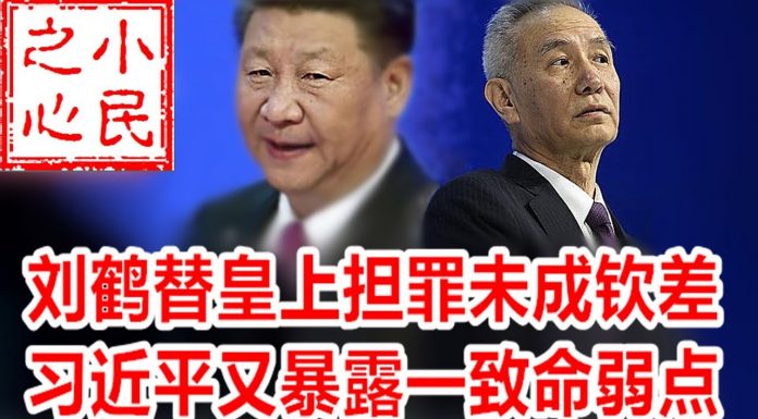 小民之心:刘鹤替皇上担罪未成钦差 习近平又暴露一致命弱点