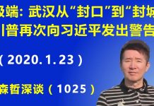 江森哲:简单粗暴”走极端:武汉从“封口”到“封城”;川普再次向习近平发出警告.