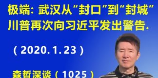 江森哲:简单粗暴”走极端:武汉从“封口”到“封城”;川普再次向习近平发出警告.