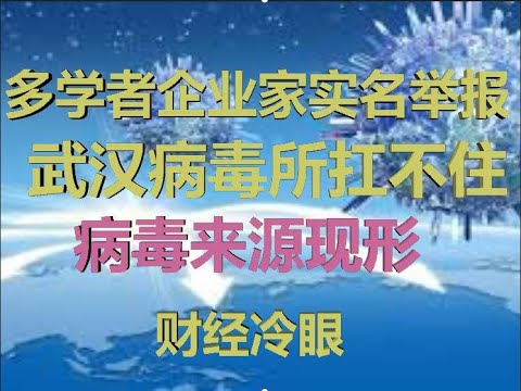 财经冷眼:多学者企业家实名举报,武汉病毒所扛不住了,病毒来源现形!