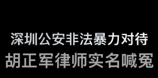 林林七:深圳律师实名喊冤,控诉公安非法暴力殴打拘禁