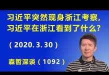 江森哲:习近平突然现身浙江考察,习近平在浙江看到了什么?