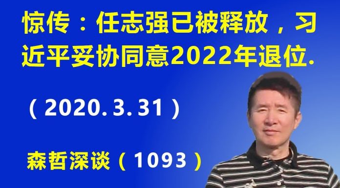江森哲:任志强真被释放了?习近平妥协同意2022年退位