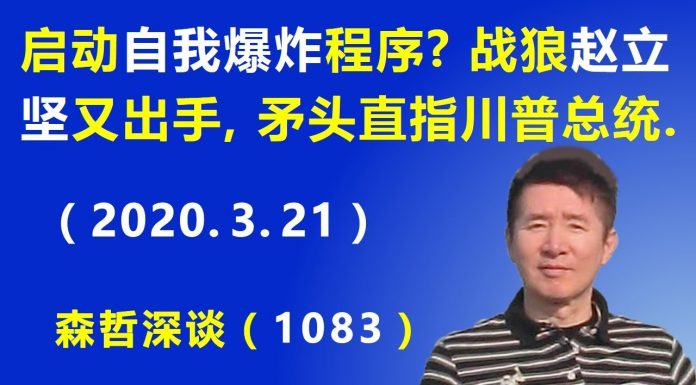 江森哲:北京启动“自我爆炸”程序?战狼赵立坚又出手了,矛头直指川普总统