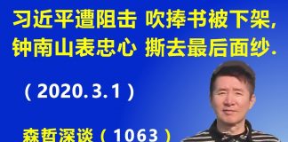 江森哲:习近平遭阻击 吹捧书被下架,钟南山表忠心 撕下最后一层面纱