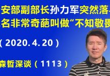 江森哲:中共官场水太深,公安部副部长孙力军突然落马,罪名非常奇葩叫做“不知敬畏”