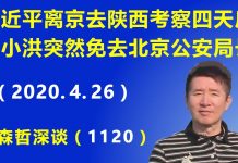 江森哲:两件事的关联性?习近平离京去陕西考察4天之后,王小洪突然免去北京公安局长.