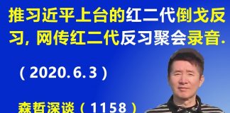 江森哲:推拥习近平上台的“红二代”倒戈反习,网传北京“红二代”反习聚会录音