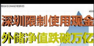 财经冷眼:深圳突然限制使用现金的信号!外储净值跌破1万亿,外汇管制升级!楼市股市要爆!