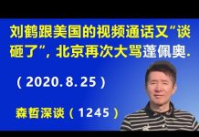 江森哲:刘鹤跟美国的视频通话又“谈砸了”,北京再次破口大骂美国国务卿蓬佩奥.