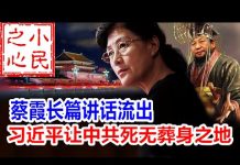 小民之心:蔡霞长篇讲话流出:习近平让中共死无葬身之地