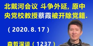 江森哲:“北戴河会议”斗争外延,原中央党校教授 蔡霞 突然被开除党籍
